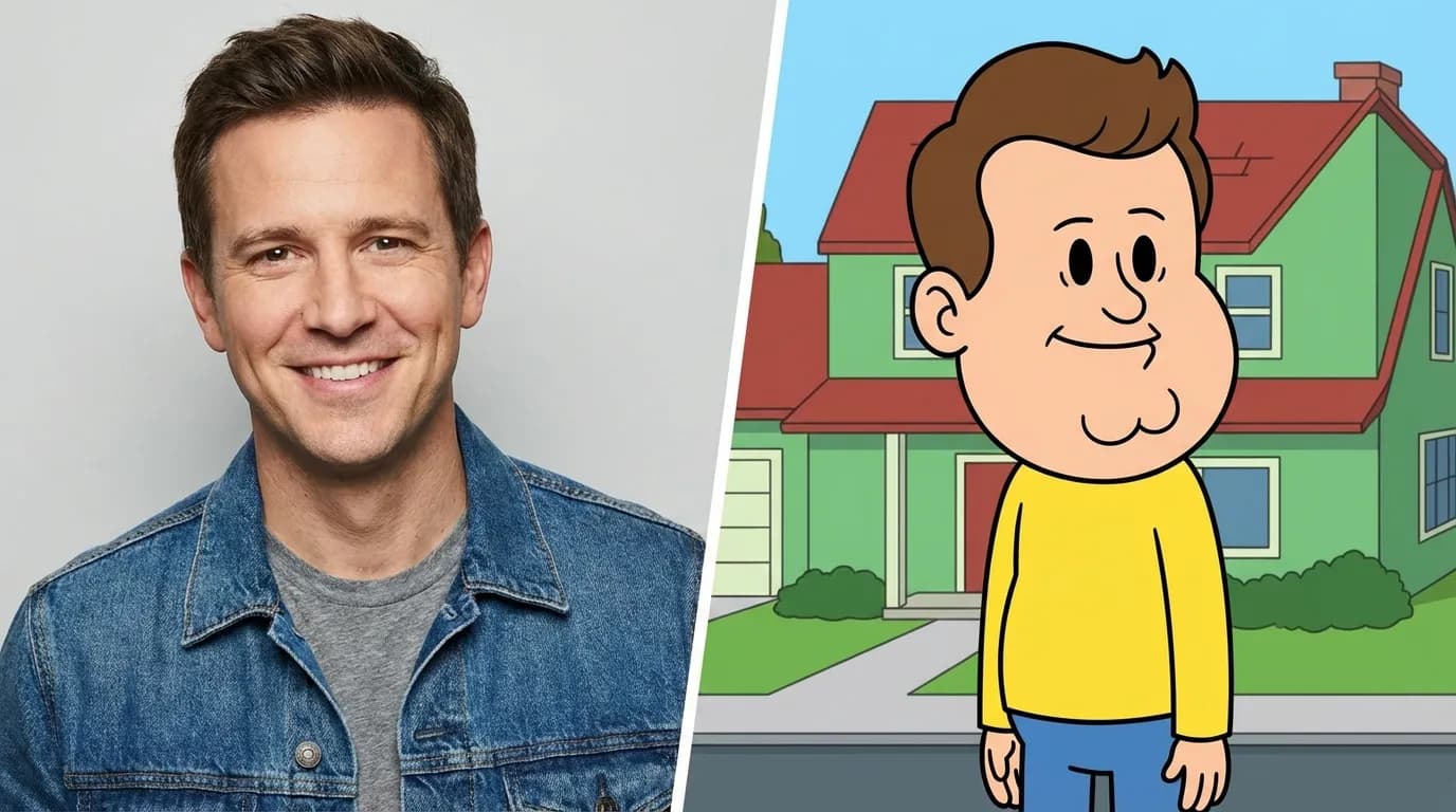 Before and after: photo transformed into Family Guy style portrait