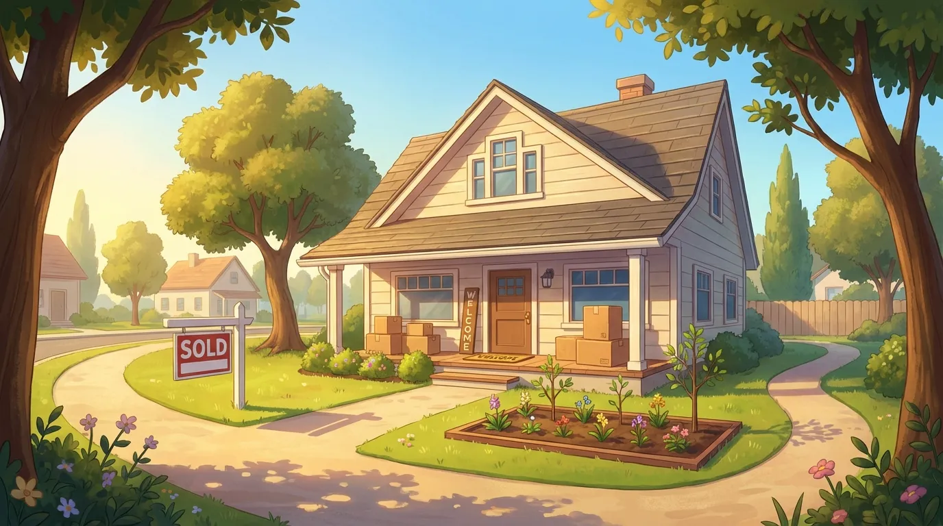 First home illustration background