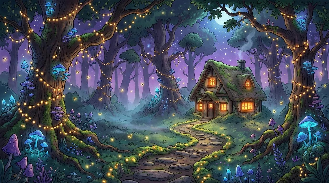 Storybook family portrait background